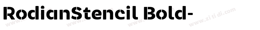 RodianStencil Bold字体转换